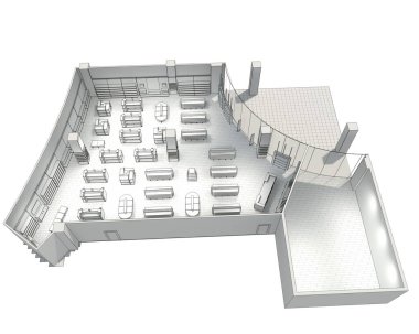 iç görselleştirme, 3d illüstrasyon, özet