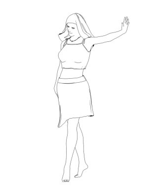 Savaşçı kadın karakter, 3D canlandırma, illüstrasyon