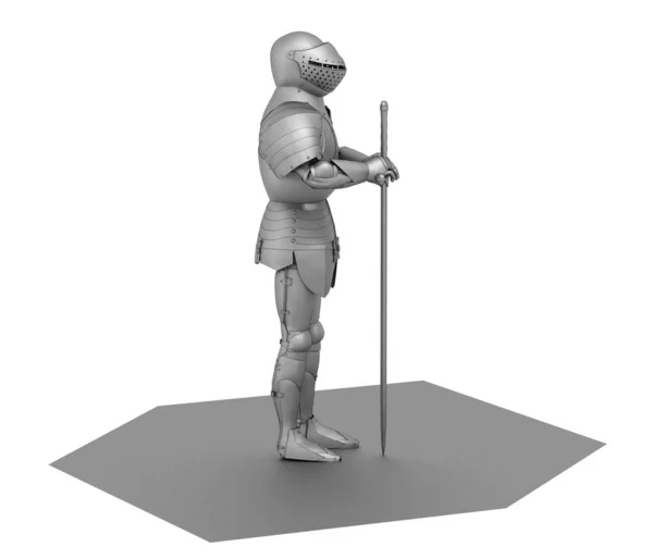 3D渲染 战士性格 — 图库照片