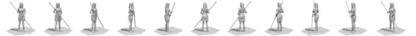 Rendering Warrior Character Illustration — Stock Photo, Image