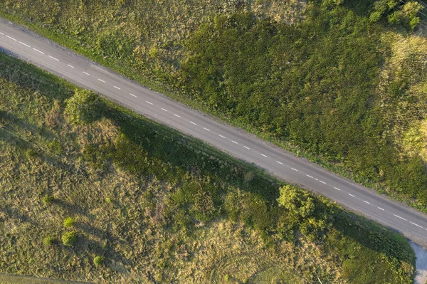 Carretera Campo Vista Desde Arriba —  Fotos de Stock