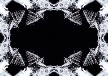 Siyah arkaplanda kar desenleri