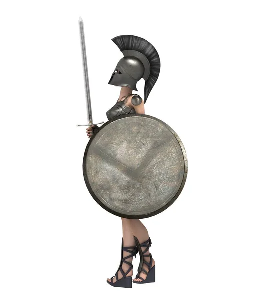 Αρχαία Γυναίκα Πολεμιστής Εικόνα — Φωτογραφία Αρχείου