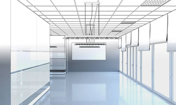 Modern Interior Visualization — Stock Photo, Image