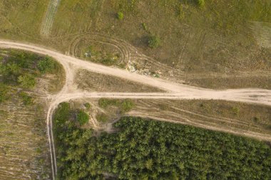 ülke yolu, yukarıdan görünüm