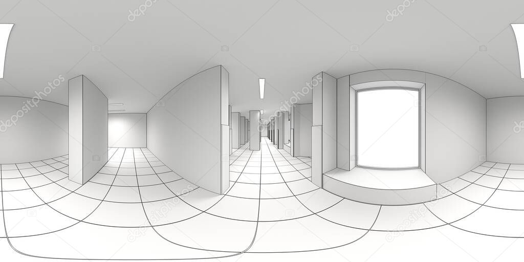 Modern interior 3d visualization  