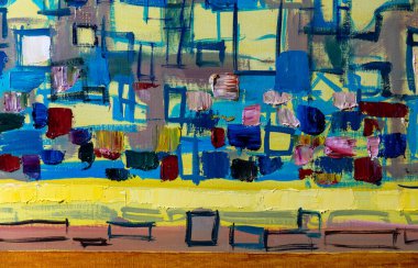 Renkli soyut suluboya resim dokusu 