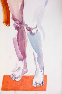 Çekici genç bir kadının resmi. 