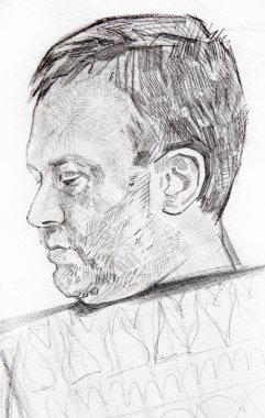 Erkek kalem çizimi