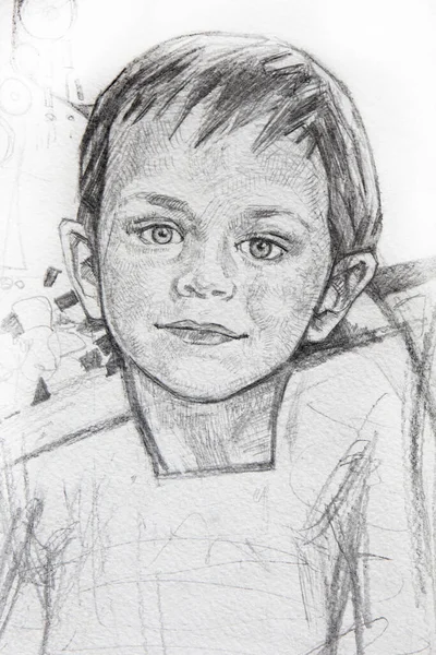 Dessin Crayon Enfant — Photo