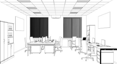 modern iç görselleştirme, 3 boyutlu illüstrasyon