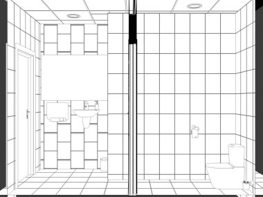 modern iç görselleştirme, 3 boyutlu illüstrasyon