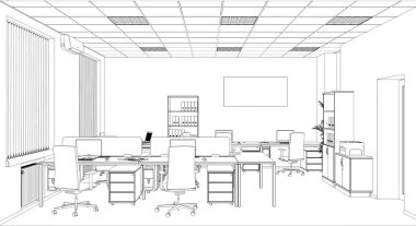 modern iç görselleştirme, 3 boyutlu illüstrasyon