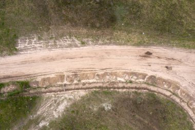 çiftlik alanı, yukarıdan görünüm