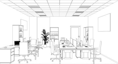 modern iç görselleştirme, 3 boyutlu illüstrasyon