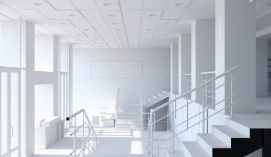 modern iç görselleştirme, 3 boyutlu illüstrasyon
