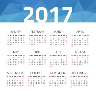 Takvim 2017 yıl