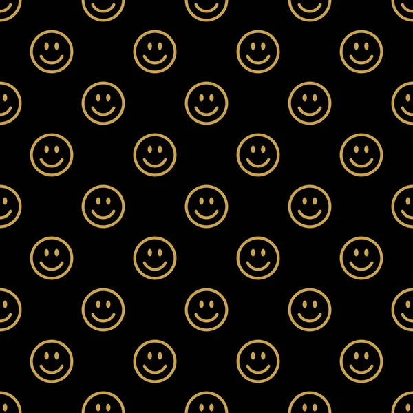 Sonrisa línea icono patrón — Archivo Imágenes Vectoriales