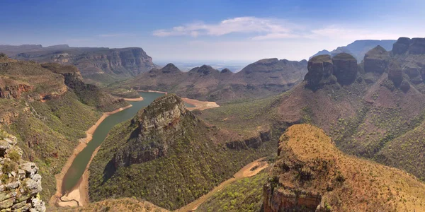 Blyde River Canyon e i Tre Rondavels in Sud Africa — Foto Stock