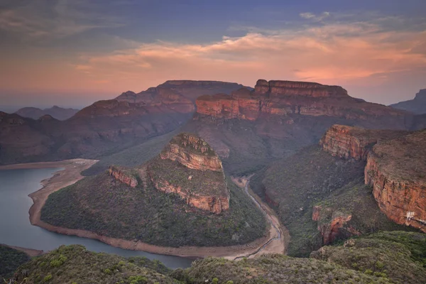 Blyde River Canyon in Sud Africa al tramonto — Foto Stock