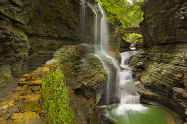 Watkins Glen Gorge New York state, ABD içinde şelale