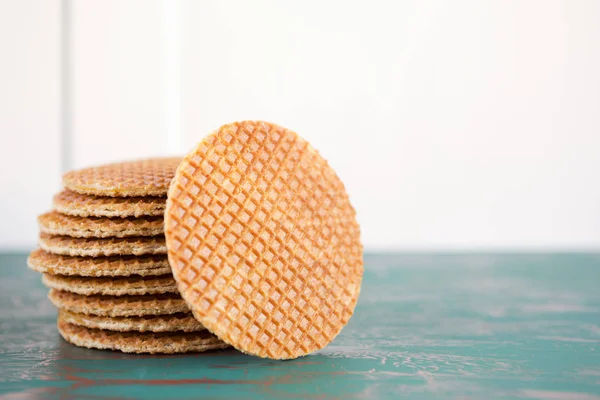 Pila de galletas holandesas stroopwafel — Foto de Stock