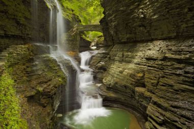 Watkins Glen Gorge New York state, ABD içinde şelale