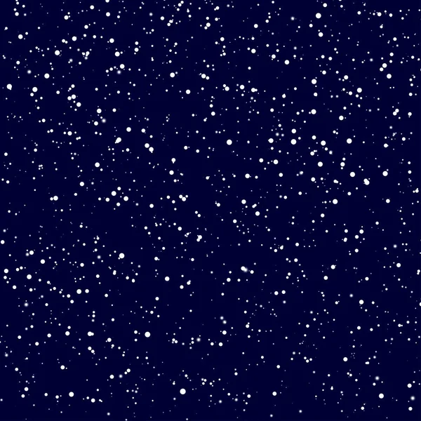 Arka plan kar. Koyu mavi gökyüzü ve kar taneleri - izole vektör