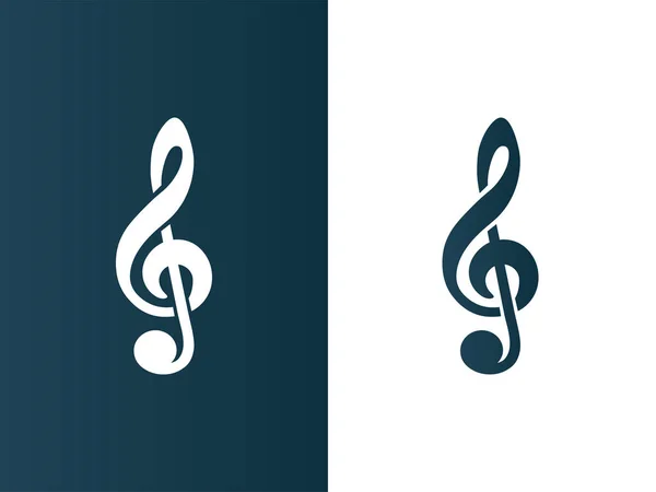 Clef μουσική σύμβολο λογότυπο εικονίδιο επαγγελματικά - μεμονωμένα διανυσματικά εικονογράφηση — Διανυσματικό Αρχείο