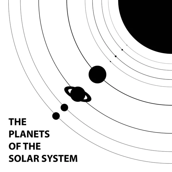 -İzole vektör çizim güneş sisteminin gezegenleri posteri