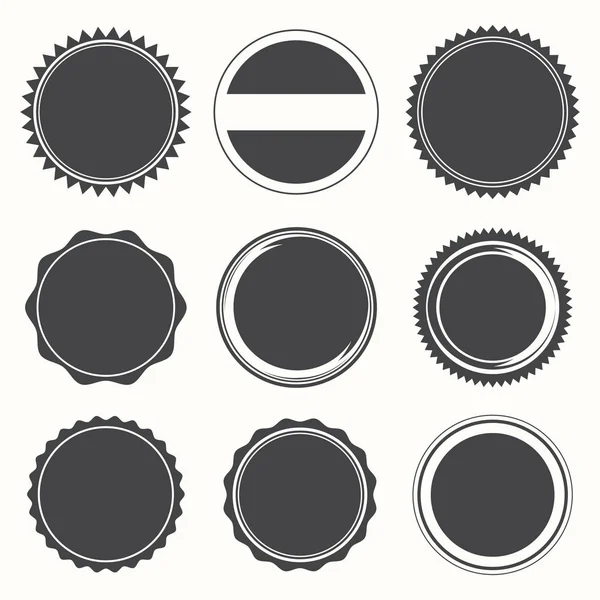 Boş yuvarlak pullar için Logo (keskin ve yuvarlak kenarları) - izole illüstrasyon