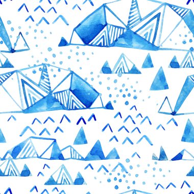 Soyut suluboya kutup kış arka plan.