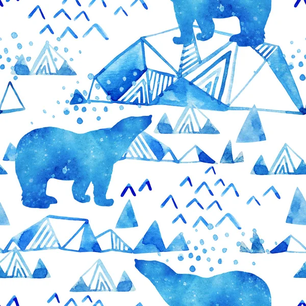 Soyut suluboya kutup kış arka plan.