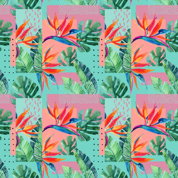 Abstraktes tropisches Sommerdesign im minimalistischen Stil. — Stockfoto