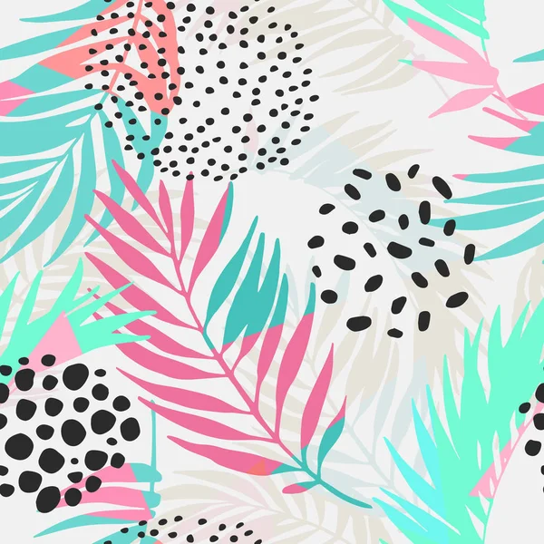 Abstract botanical summer seamless pattern. — ストック写真