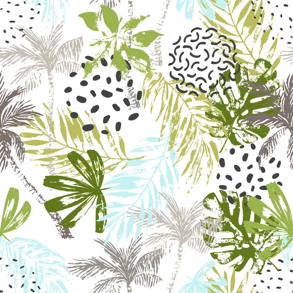 Hand drawn abstract tropical summer background — Stock Photo, Image