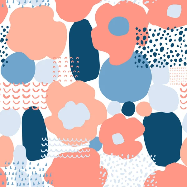 Art background with different geometrical and floral shapes — ストック写真