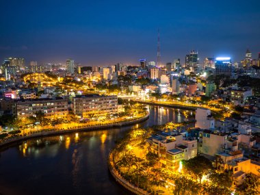 Nhieu Loc canal in Ho Chi Minh city, Vietnam
