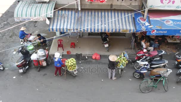 Chi Minh Stad Vietnam Juni 2016 Markt Oud Appartement Chi — Stockvideo