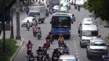 Ho Chi Minh city trafikte motosiklet