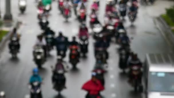 Chi Minh Vietnam März 2017 Berufsverkehr Verkehrslärm Tausende Motorräder Und — Stockvideo