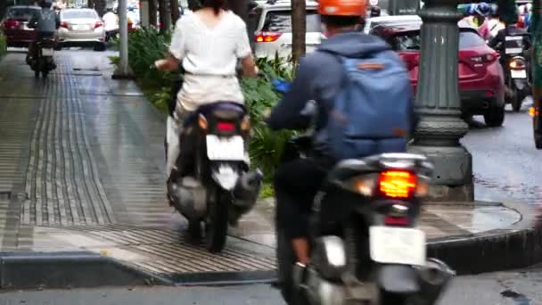 Şehirdeki trafik sıkışıklığı — Stok video