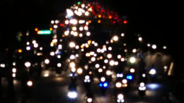Bokeh ve trafik ses gürültü