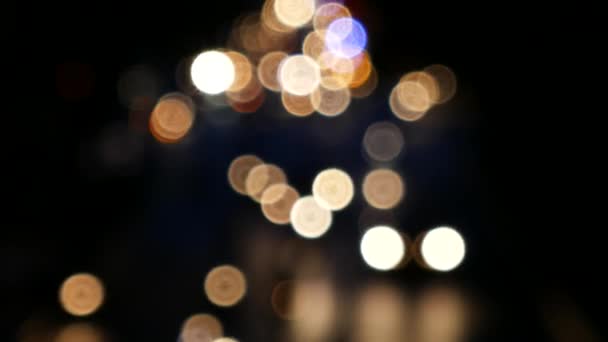 Bokeh y ruido del ruido del tráfico — Vídeos de Stock