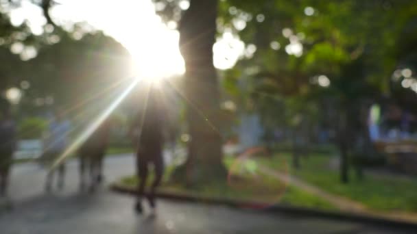 Minh Város Vietnam Február 2017 Sun Ray Életlen Ismeretlen Emberek — Stock videók