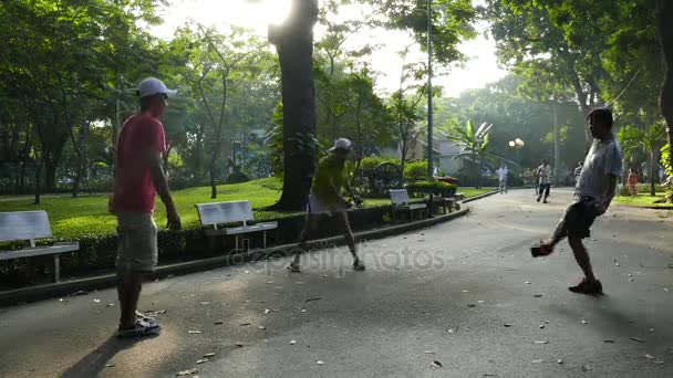 Chi Minh City Vietnam February 2017 Many Older Vietnamese People — Stock Video