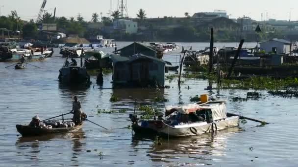 Mercado flotante Can Tho — Vídeos de Stock