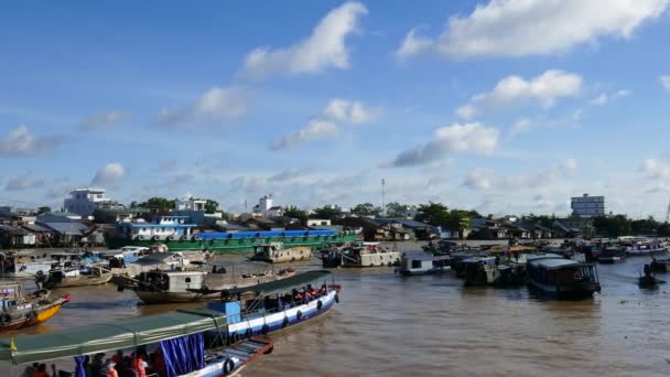 Mercado flotante Can Tho — Vídeos de Stock