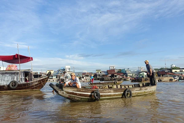 Mercado flotante de Cai Rang — Foto de Stock