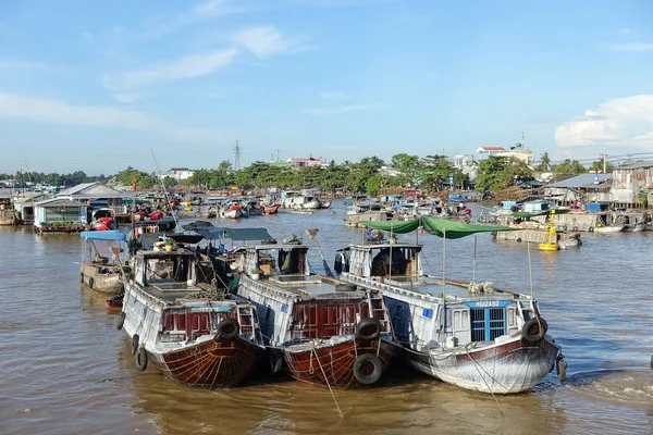 Mercado flotante de Cai Rang — Foto de Stock